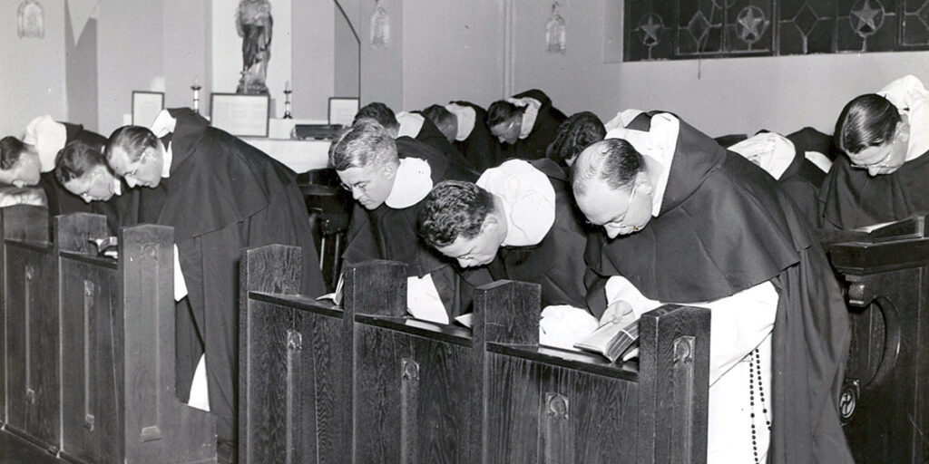 Friars praying