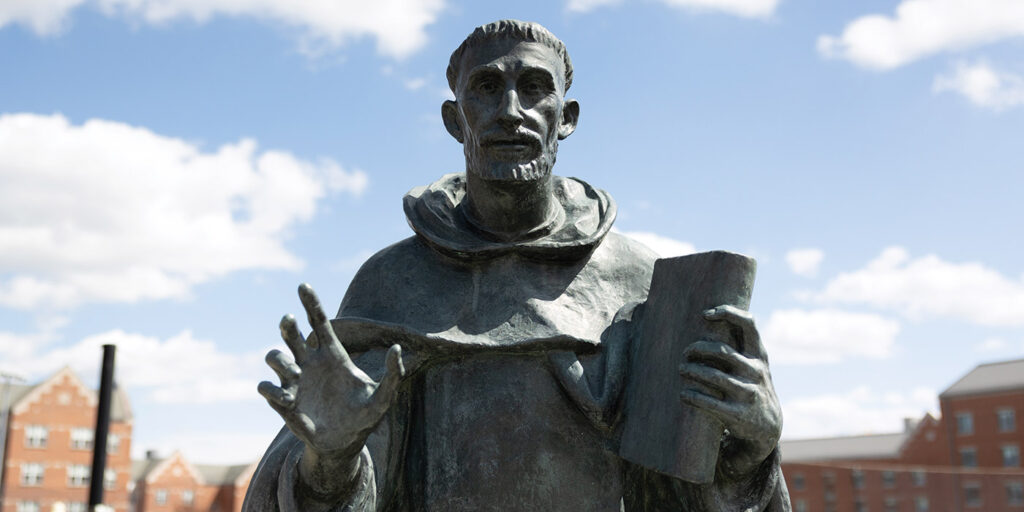 St. Dominic statue close-up