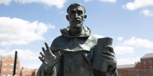 St. Dominic statue close-up