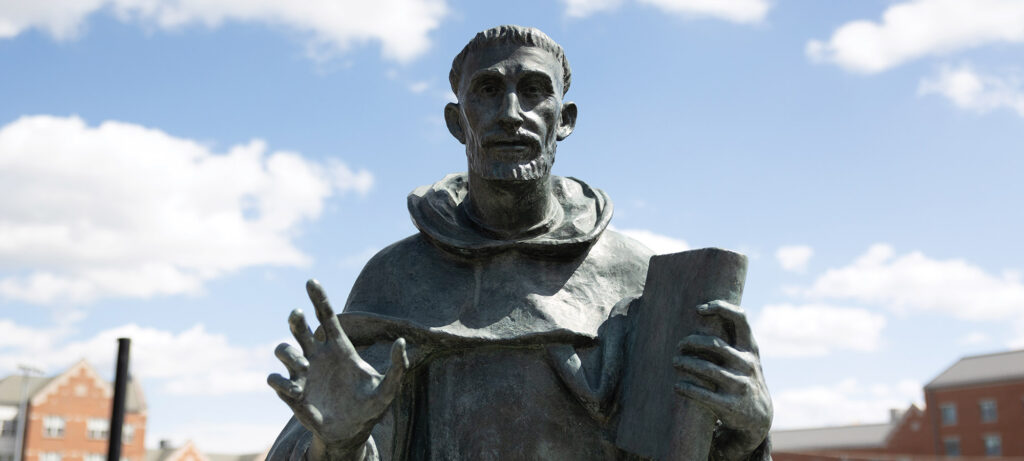 St. Dominic statue close-up