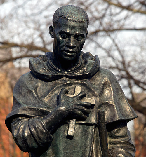 Statue of St. Dominic on campus